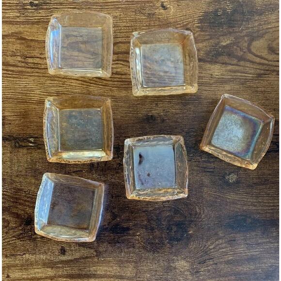 Monna Glass Designer Hand Blown Hand Made Turkish Small Dishes Amber - Picture 4 of 9